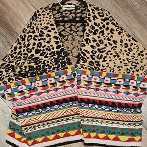 Multicolor, Patterned, Cardigan, Cozy, Relax, Office, Party, Travel, Work, Wine
